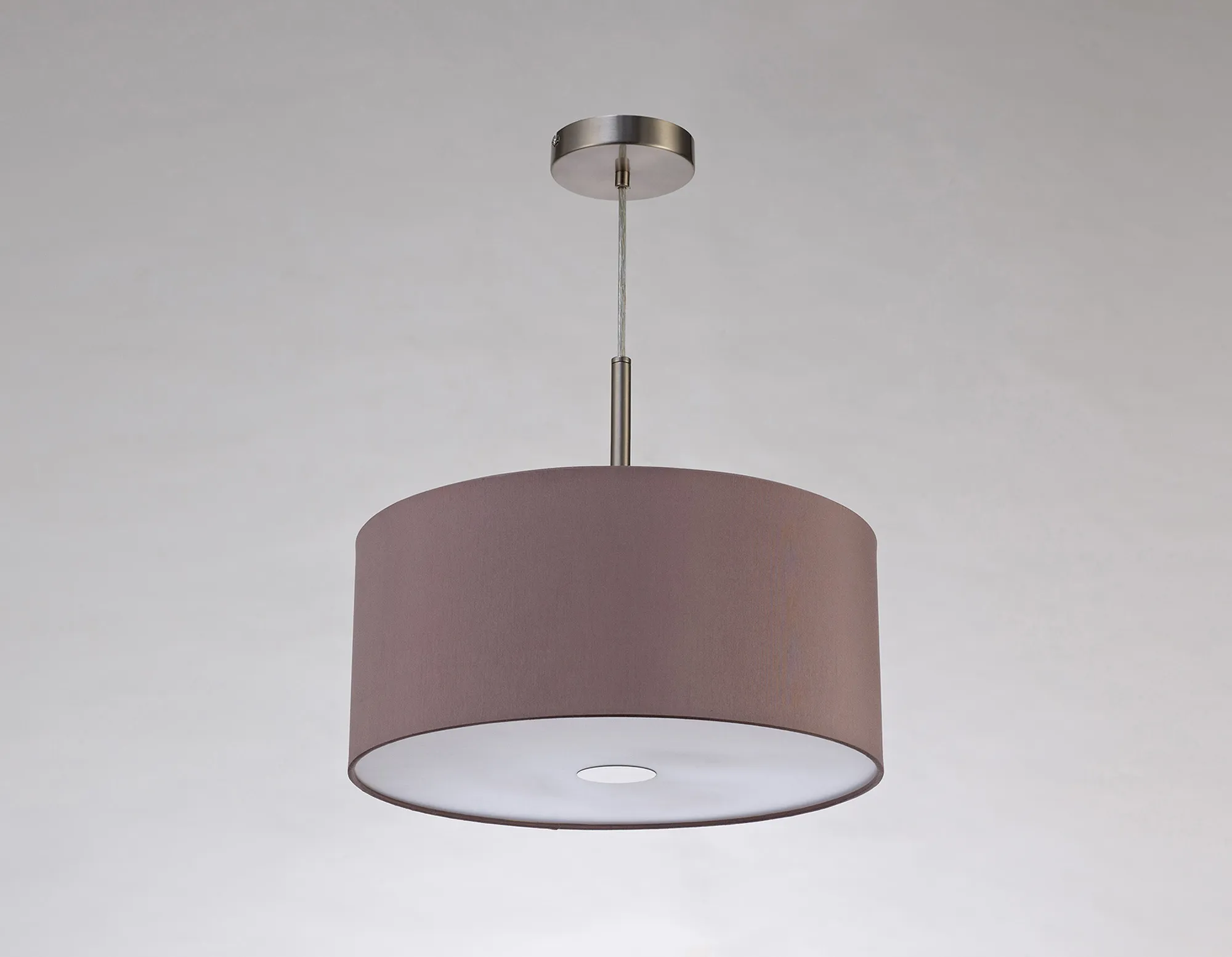 Baymont 40cm 3 Light Pendant Satin Nickel, Taupe/Halo Gold, Frosted Diffuser DK0442  Deco Baymont SN TA